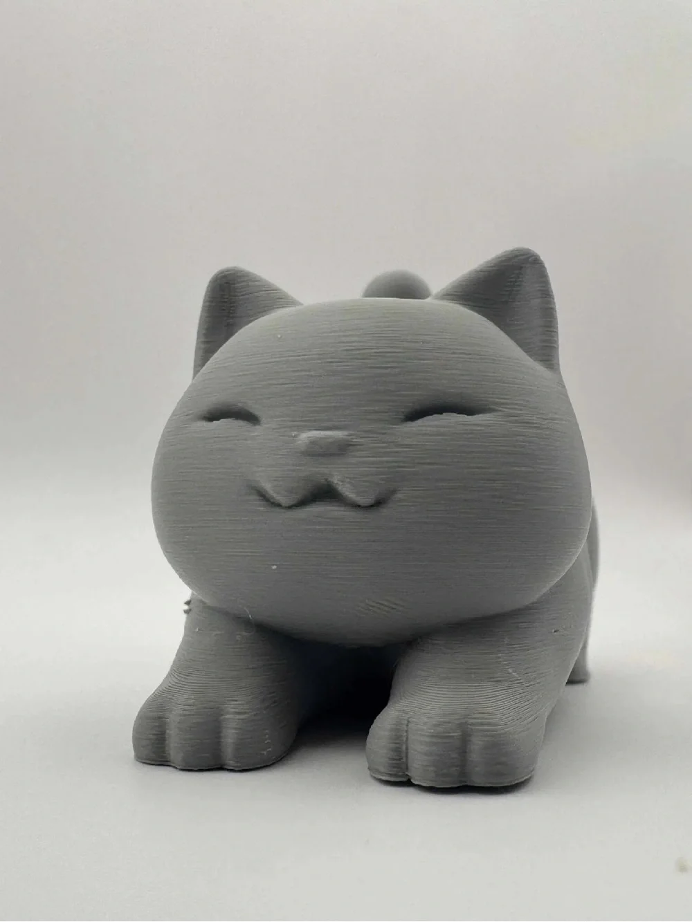 Gray Cat Figurine Decorative Pet Statue